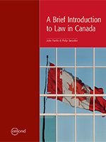 A Brief Introduction to Law in Canada [Paperback] John Fairlie & Philip Sworden