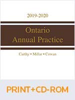 Ontario Annual Practice 2019-2020 Edition + CD [Hardcover]