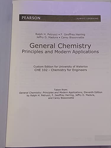 General Chemistry; Principles And Modern Applications