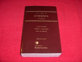 The Law Of Evidence In Canada