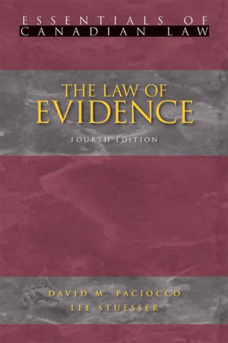 The Law Of Evidence