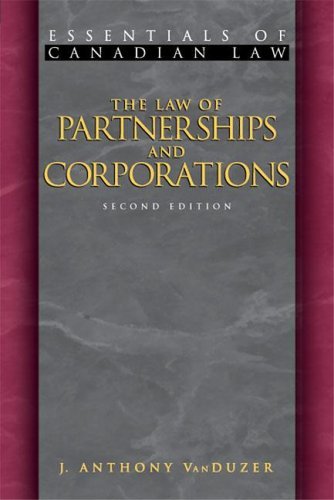 The Law Of Partnerships And Corporations