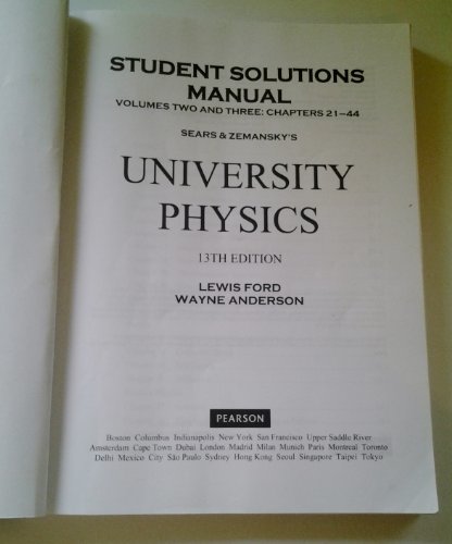 Student Solutions Manual For University Physics Volumes