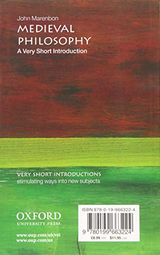 Medieval Philosophy: A Very Short Introduction (Very Short Introductions) [Paperback] Marenbon, John