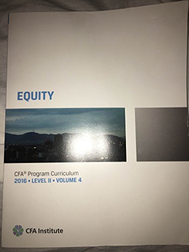 2016 Cfa Program Curriculum Level Ii Volume 4