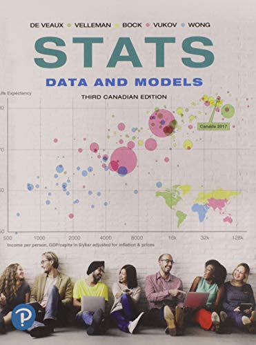 Stats: Data and Models, Third Canadian Edition [Hardcover] De Veaux, Richard; Velleman, Paul; Bock, David; Vukov, Augustin and Wong, Augustine