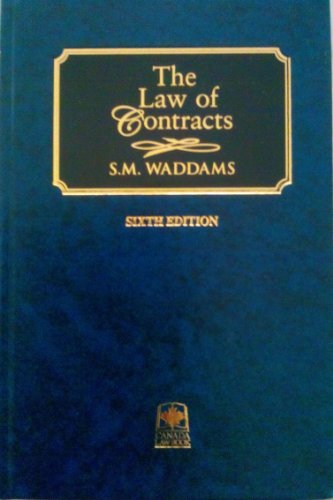 The Law of Contracts [Hardcover] Waddams, S. M.