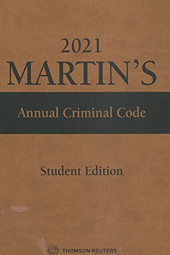 2021 Martin's Annual Criminal Code Student Edition