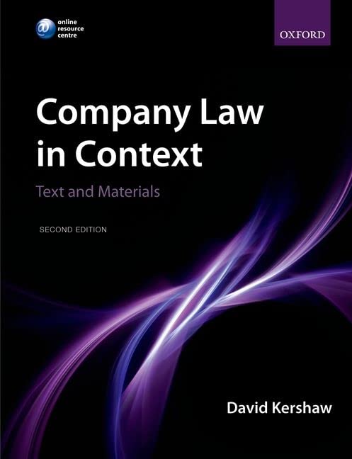 Company Law In Context Text And Materials Text And Materials