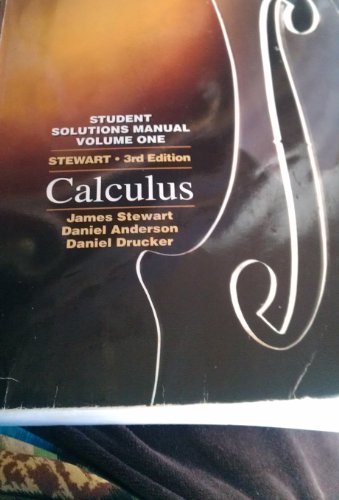 Student Solutions Manual For Stewart's Calculus