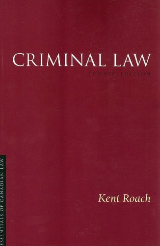 Criminal Law (Essentials of Canadian Law) [Paperback] Kent Roach