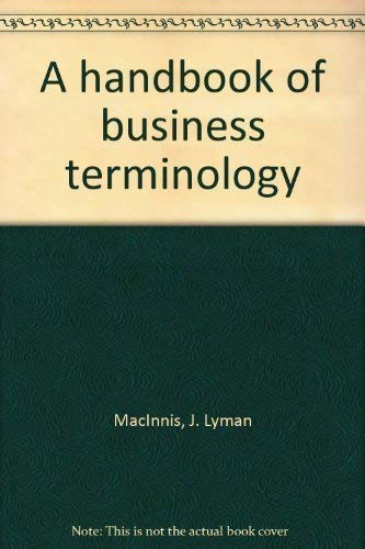 A Handbook Of Business Terminology