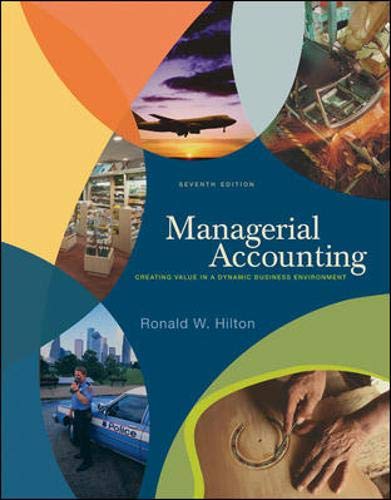 Managerial Accounting Hilton,Ronald