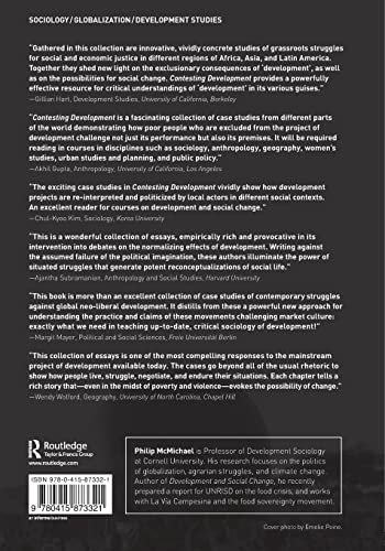 Contesting Development: Critical Struggles for Social Change (Contemporary Sociological Prespectives) [Paperback] McMichael, Philip