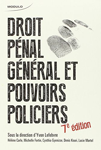 Droit Pénal Général Et Pouvoirs Policiers