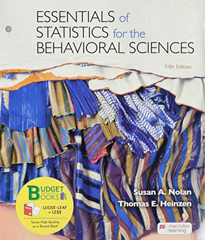 Essentials Of Statistics For The Behavioral Sciences