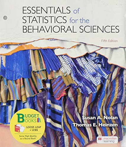 Essentials Of Statistics For The Behavioral Sciences