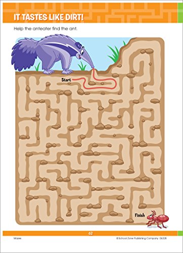 School Zone   Big Mazes & More Workbook   Ages