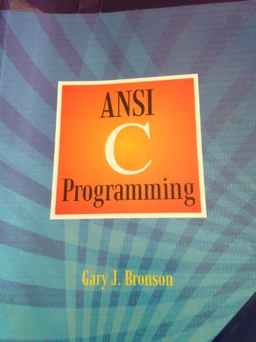 A First Book Of Ansi C