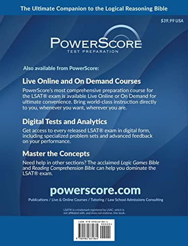 The Power Score Lsat Logical Reasoning Bible Workbook