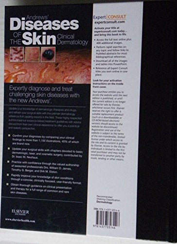 Andrews' Diseases Of The Skin Clinical Dermatology   Expert Consult   Online And Print