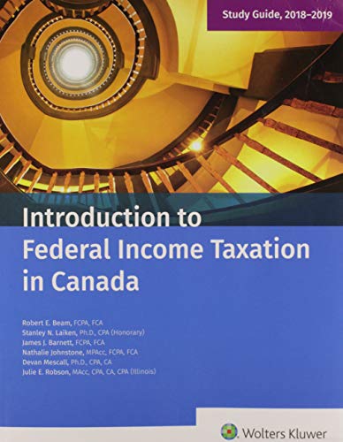 Introduction To Federal Income Taxation In Canada