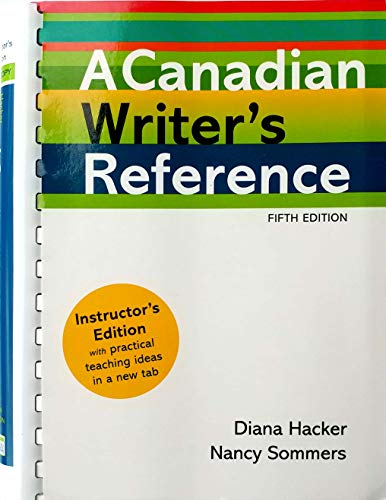 A Canadian Writer's Reference [Unknown Binding] Hacker, Diana