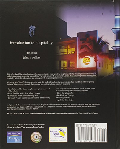 Introduction to Hospitality Walker, John R.