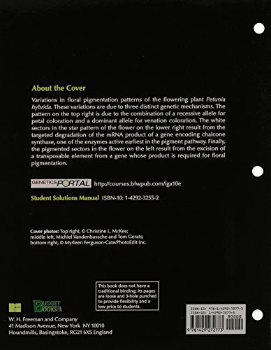 Loose-leaf Version for Introduction to Genetic Analysis Griffiths, Anthony J.F.; Wessler, Susan R.; Doebley, John and Carroll, Sean B.