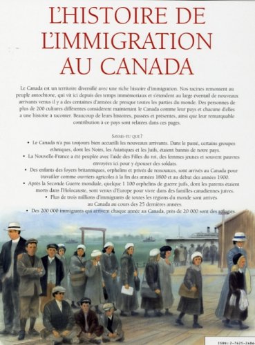 Histoire de l'immigration au: Canada (L') [Paperback]