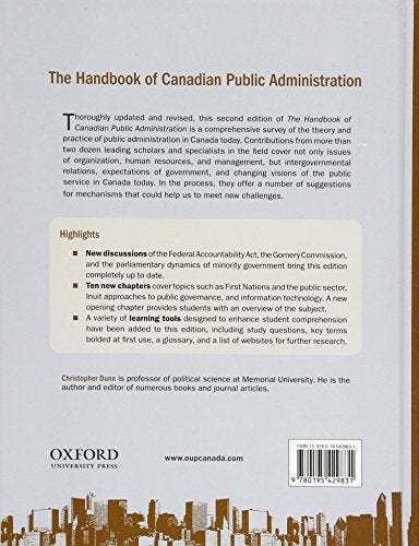 The Handbook Of Canadian Public Administration