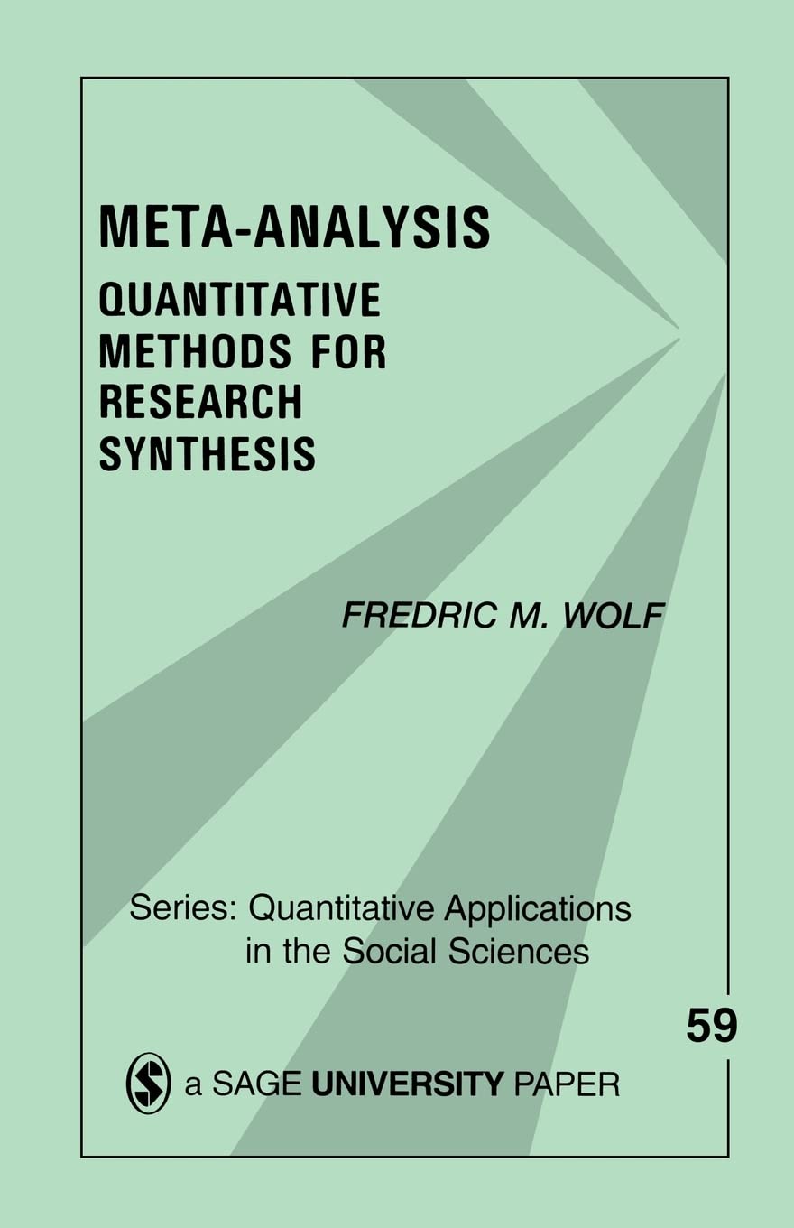 Meta Analysis Quantitative Methods For Research Synthesis