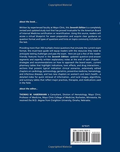 Mayo Clinic Internal Medicine Review (MAYO INTERNAL MEDICINE BOARD REVIEW) (Volume 1) Habermann, Thomas M.