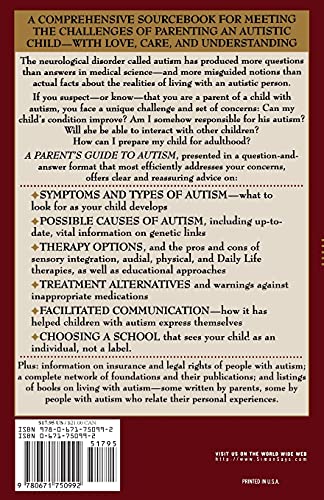 A Parent'S Guide To Autism: A Parents Guide To Autism [Paperback] Hart, Charles