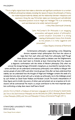 On Philosophy: Notes from a Crisis [Hardcover] McCumber, John