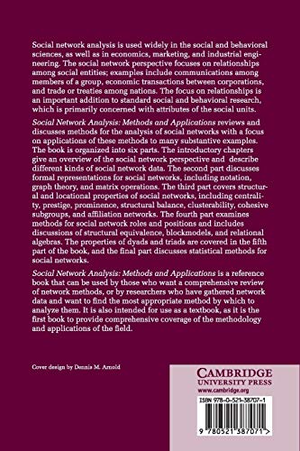 Social Network Analysis: Methods and Applications (Structural Analysis in the Social Sciences, Series Number 8) [Paperback] Wasserman, Stanley and Faust, Katherine