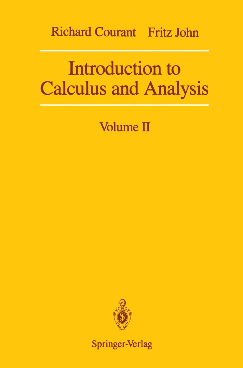 Introduction To Calculus And Analysis Volume Ii