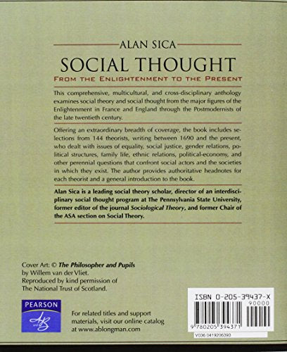 Social Thought: From the Enlightenment to the Present Sica, Alan