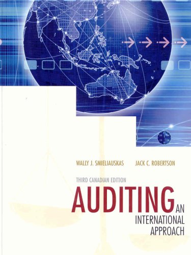 Auditing : An International Approach, Third Canadian Edition Smieliauskas, Wally