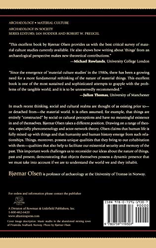 In Defense of Things: Archaeology and the Ontology of Objects (Archaeology in Society) [Hardcover] Bjornar Olsen