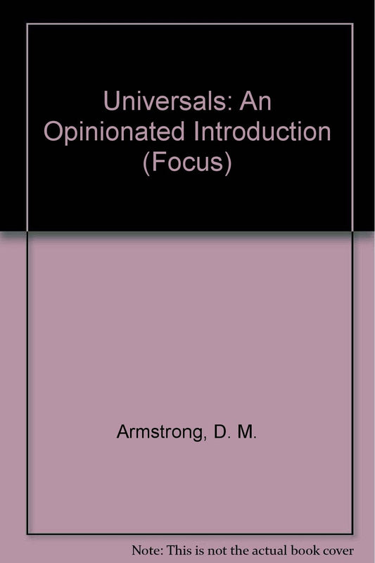 Universals An Opinionated Introduction