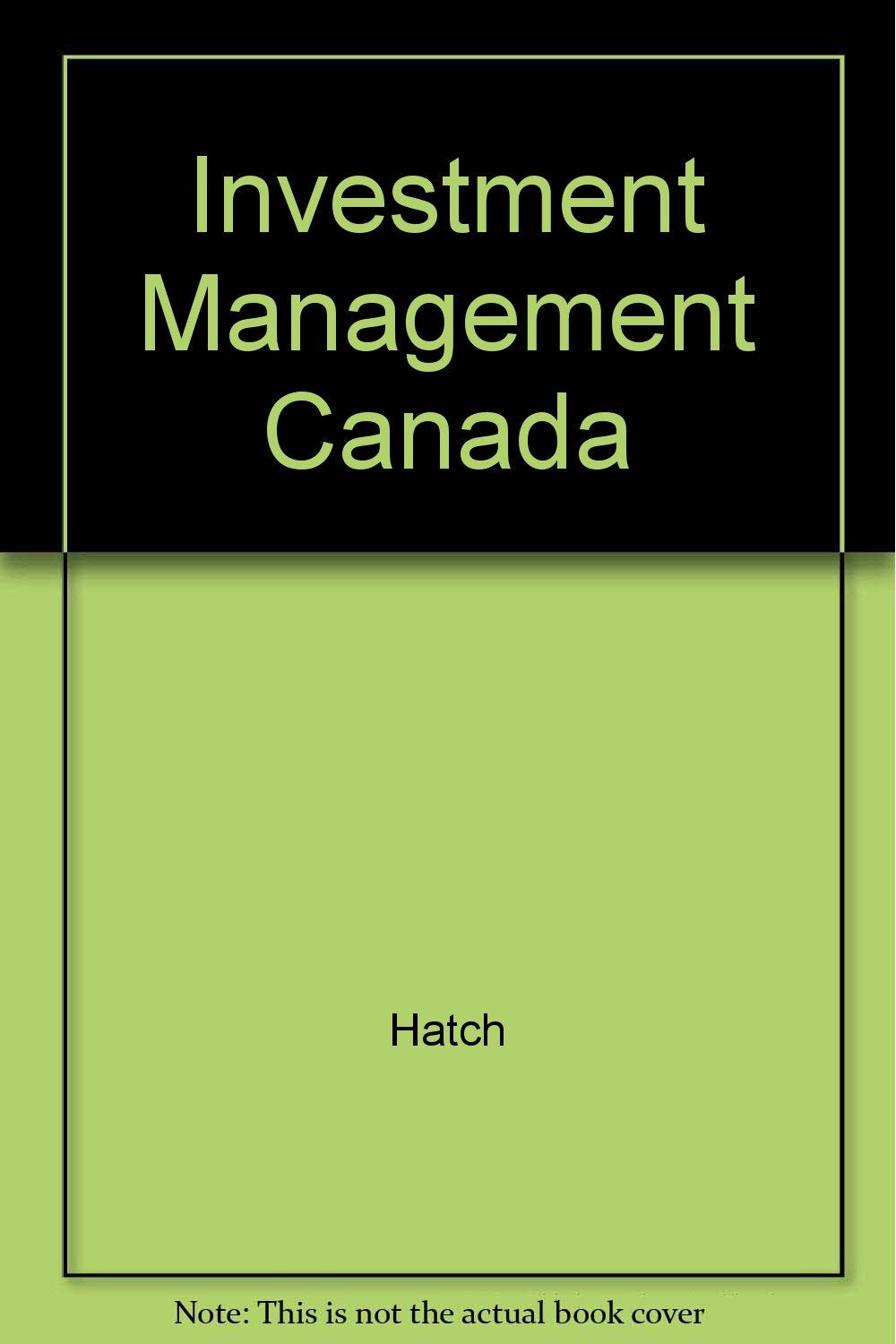 Investment Management In Canada