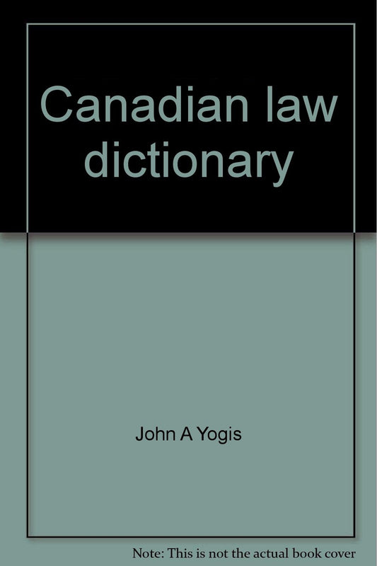 Canadian Law Dictionary