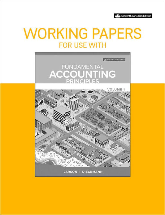 Working Papers For Fundamental Accounting Principles Volume