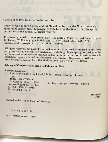King Of The Night The Life Of Johnny Carson