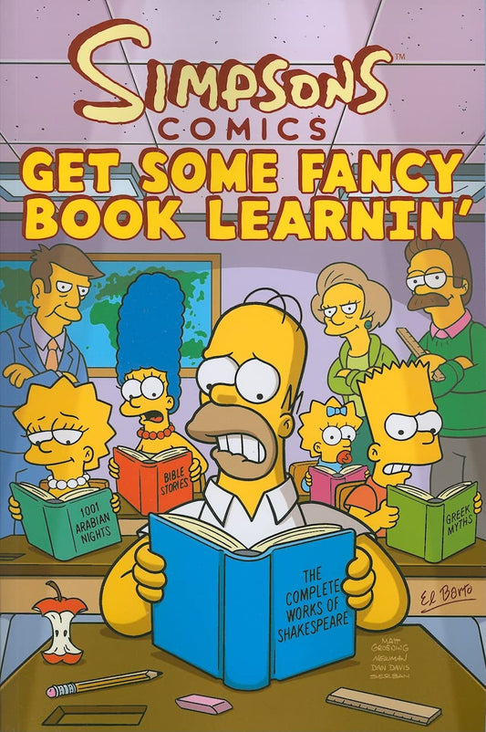 Simpsons Comics Get Some Fancy Book Learnin'