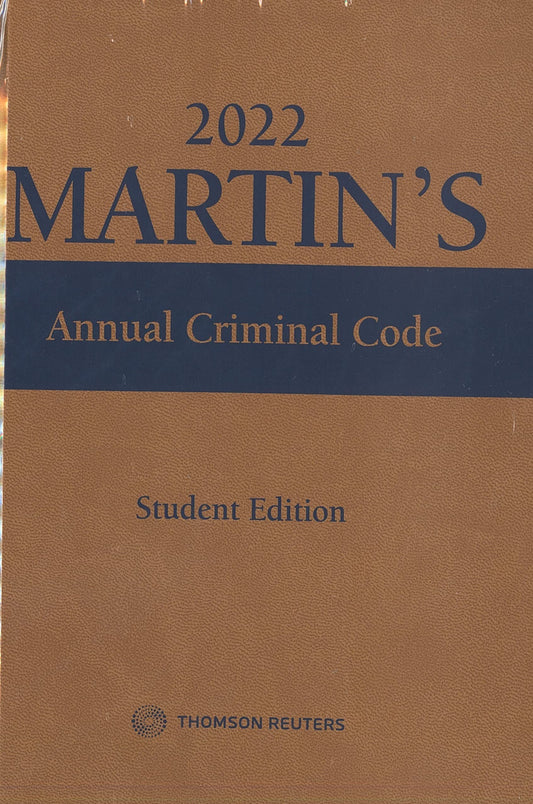 2022 Martin's Annual Criminal Code Student Edition