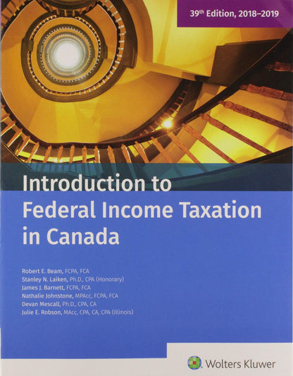 Introduction To Federal Income Taxation In Canada