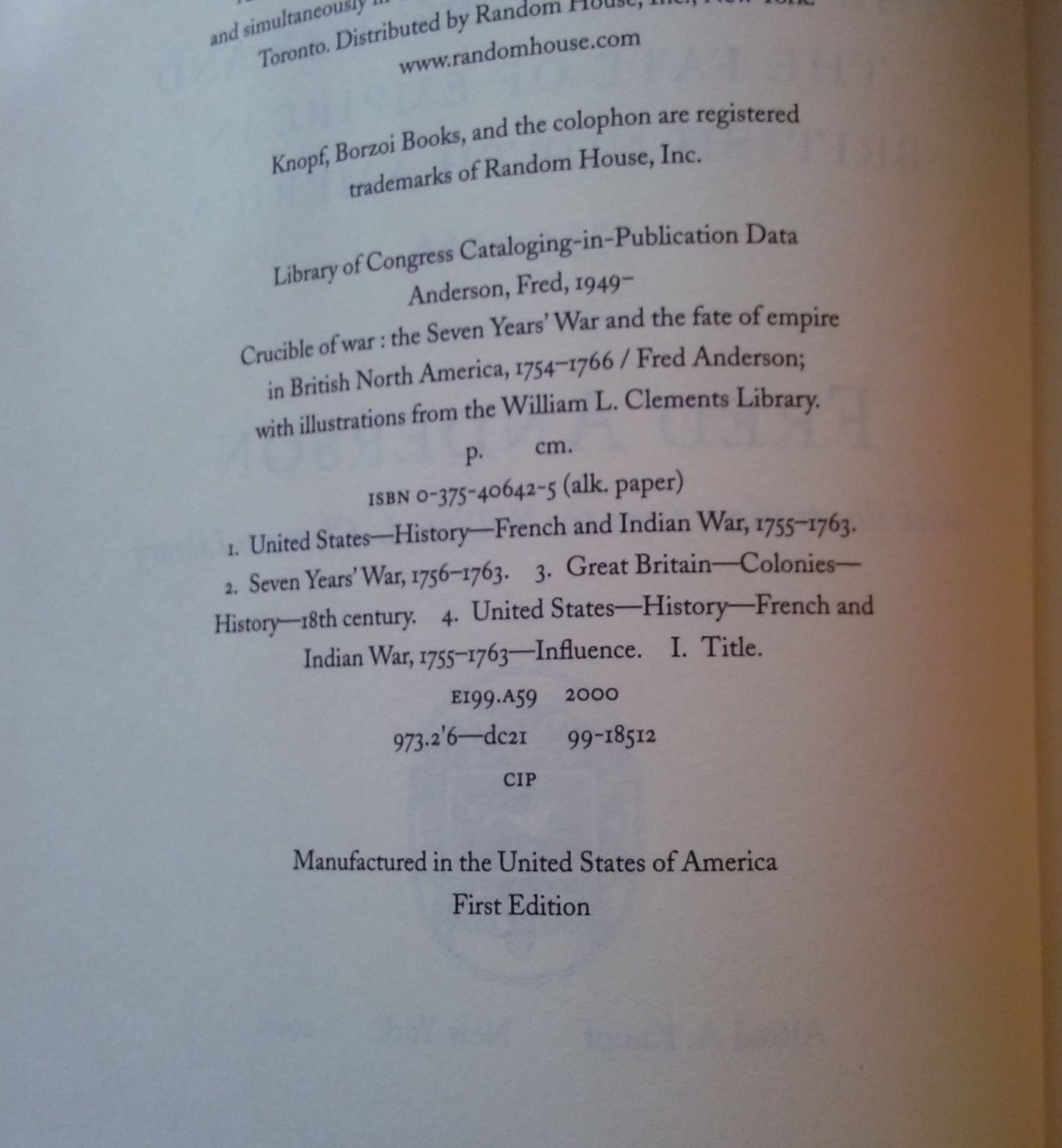 Crucible Of War The Seven Years' War And The Fate Of Empire In British North America