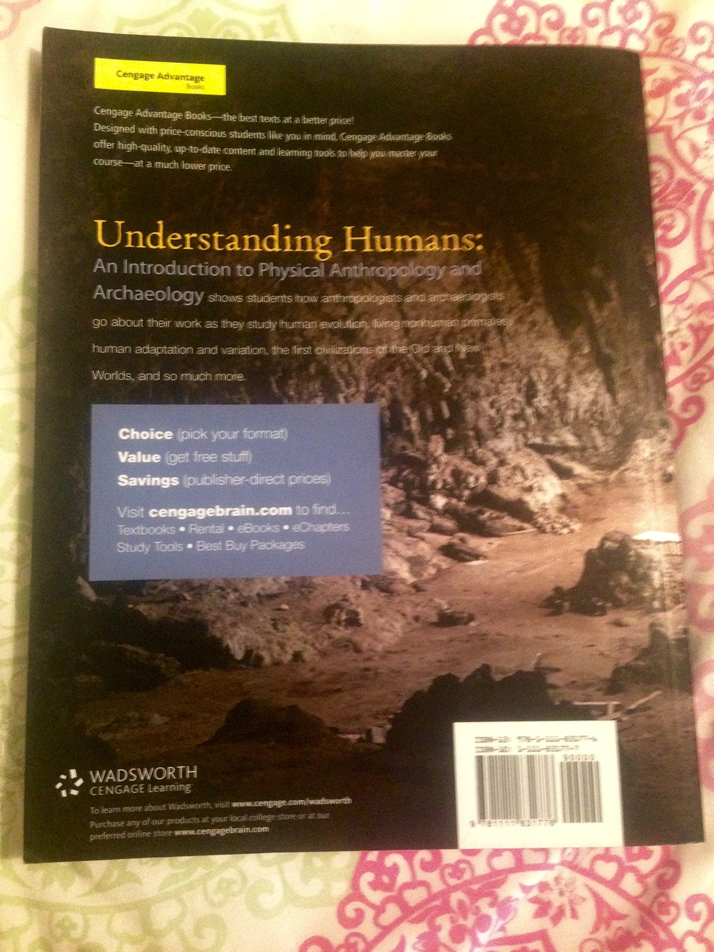 Cengage Advantage Books Understanding Humans An Introduction To Physical Anthropology And Archaeology